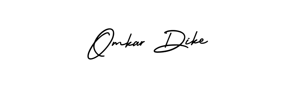 The best way (AmerikaSignatureDemo-Regular) to make a short signature is to pick only two or three words in your name. The name Omkar Dike include a total of six letters. For converting this name. Omkar Dike signature style 3 images and pictures png