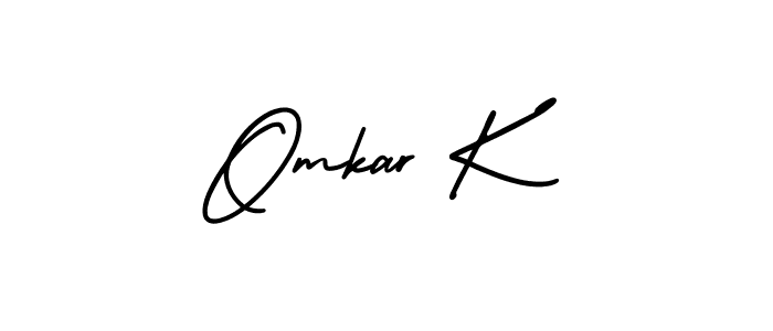 Also You can easily find your signature by using the search form. We will create Omkar K name handwritten signature images for you free of cost using AmerikaSignatureDemo-Regular sign style. Omkar K signature style 3 images and pictures png