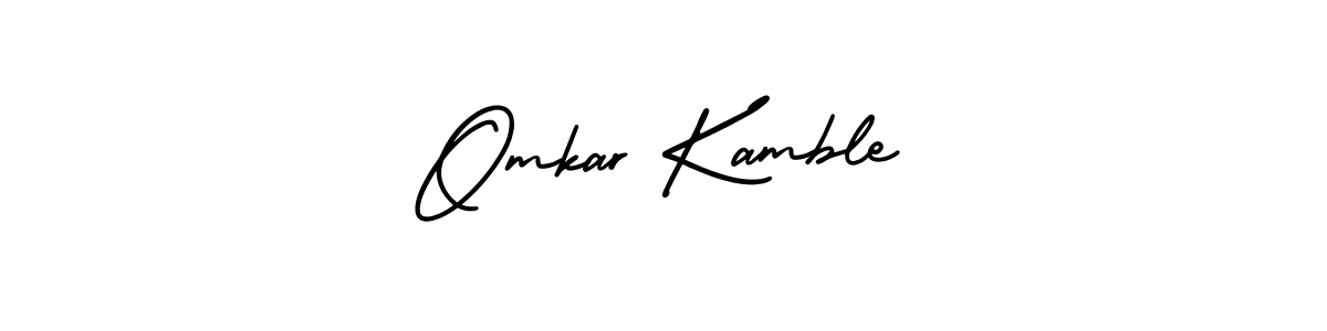 Use a signature maker to create a handwritten signature online. With this signature software, you can design (AmerikaSignatureDemo-Regular) your own signature for name Omkar Kamble. Omkar Kamble signature style 3 images and pictures png