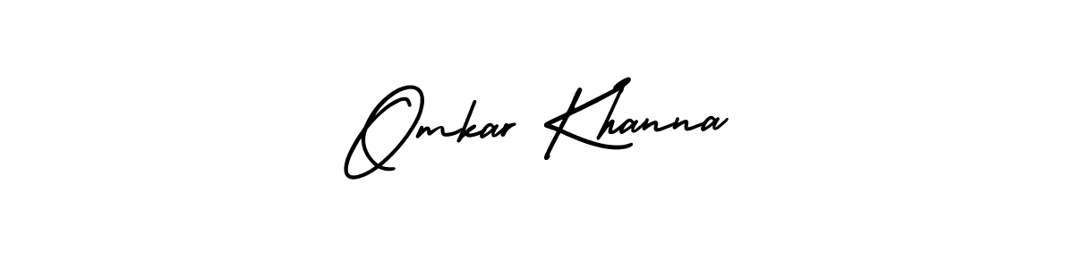 Make a beautiful signature design for name Omkar Khanna. With this signature (AmerikaSignatureDemo-Regular) style, you can create a handwritten signature for free. Omkar Khanna signature style 3 images and pictures png