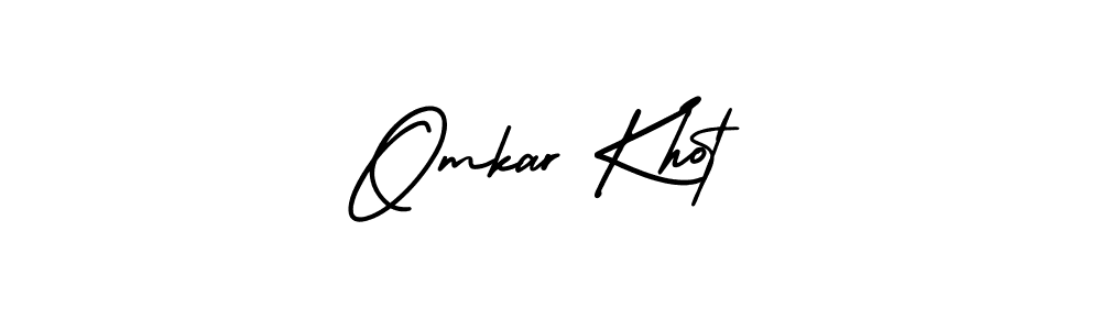 Use a signature maker to create a handwritten signature online. With this signature software, you can design (AmerikaSignatureDemo-Regular) your own signature for name Omkar Khot. Omkar Khot signature style 3 images and pictures png