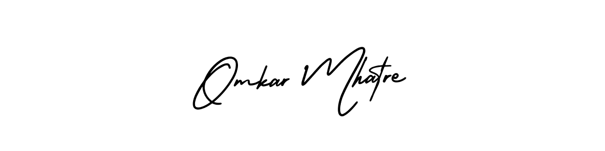 How to make Omkar Mhatre name signature. Use AmerikaSignatureDemo-Regular style for creating short signs online. This is the latest handwritten sign. Omkar Mhatre signature style 3 images and pictures png