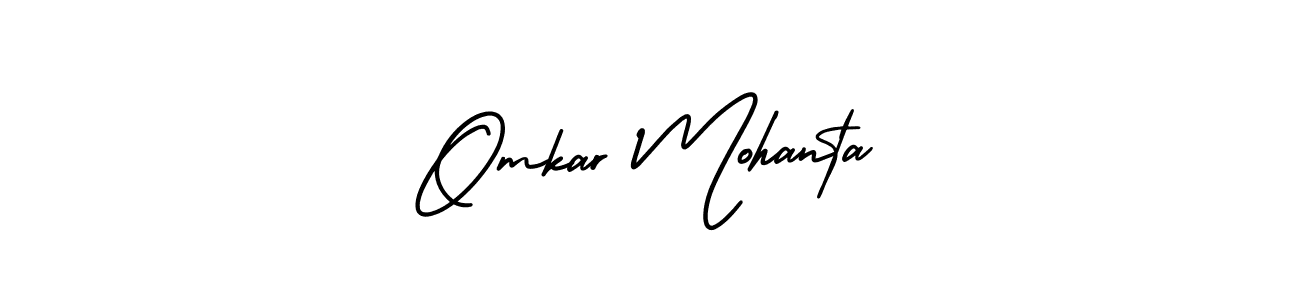 How to make Omkar Mohanta name signature. Use AmerikaSignatureDemo-Regular style for creating short signs online. This is the latest handwritten sign. Omkar Mohanta signature style 3 images and pictures png