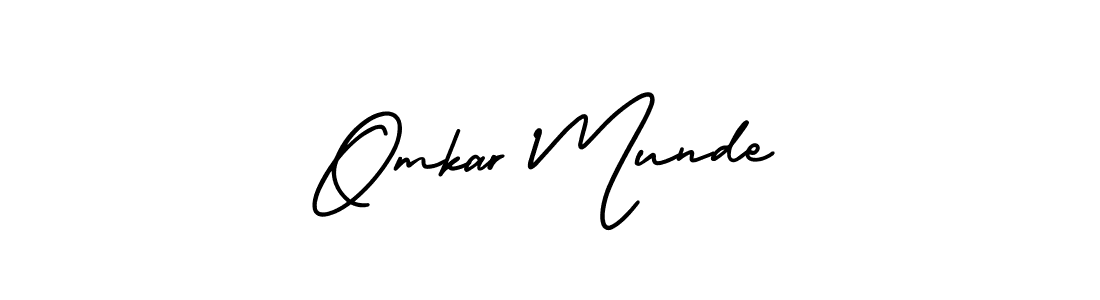 Make a beautiful signature design for name Omkar Munde. With this signature (AmerikaSignatureDemo-Regular) style, you can create a handwritten signature for free. Omkar Munde signature style 3 images and pictures png