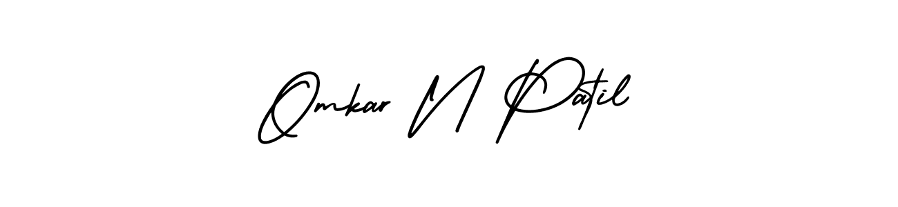 Omkar N Patil stylish signature style. Best Handwritten Sign (AmerikaSignatureDemo-Regular) for my name. Handwritten Signature Collection Ideas for my name Omkar N Patil. Omkar N Patil signature style 3 images and pictures png