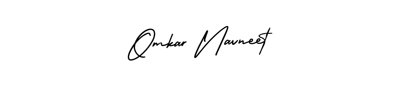 Create a beautiful signature design for name Omkar Navneet. With this signature (AmerikaSignatureDemo-Regular) fonts, you can make a handwritten signature for free. Omkar Navneet signature style 3 images and pictures png