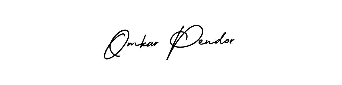 How to Draw Omkar Pendor signature style? AmerikaSignatureDemo-Regular is a latest design signature styles for name Omkar Pendor. Omkar Pendor signature style 3 images and pictures png