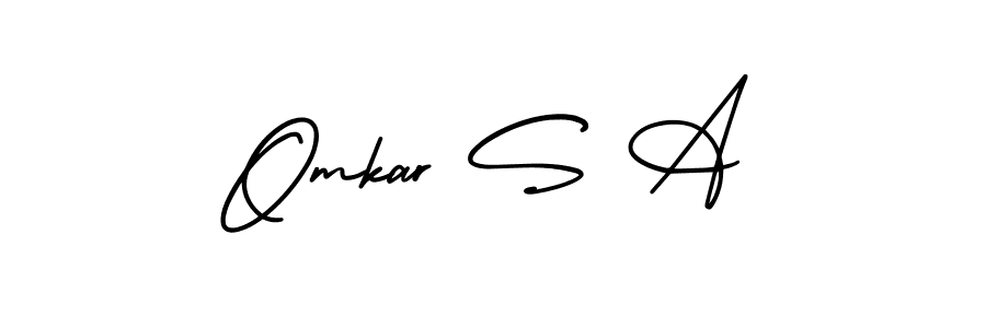 if you are searching for the best signature style for your name Omkar S A. so please give up your signature search. here we have designed multiple signature styles  using AmerikaSignatureDemo-Regular. Omkar S A signature style 3 images and pictures png