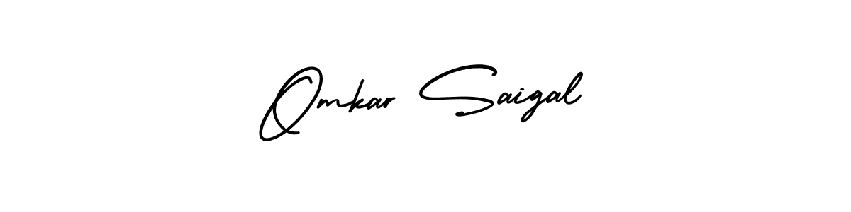 Omkar Saigal stylish signature style. Best Handwritten Sign (AmerikaSignatureDemo-Regular) for my name. Handwritten Signature Collection Ideas for my name Omkar Saigal. Omkar Saigal signature style 3 images and pictures png