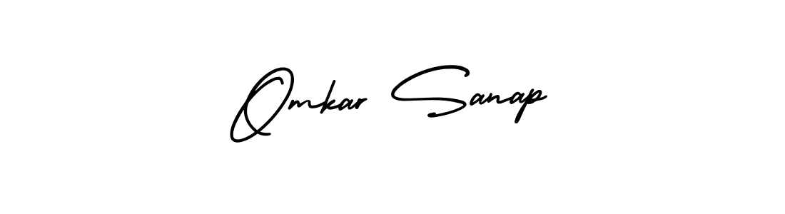 How to Draw Omkar Sanap signature style? AmerikaSignatureDemo-Regular is a latest design signature styles for name Omkar Sanap. Omkar Sanap signature style 3 images and pictures png