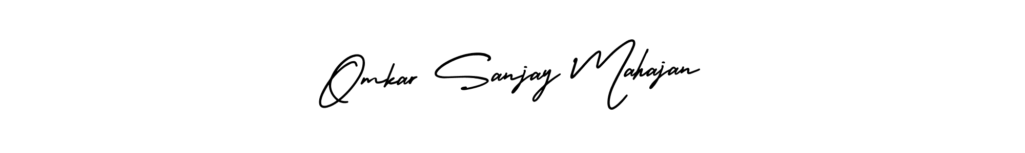 How to make Omkar Sanjay Mahajan name signature. Use AmerikaSignatureDemo-Regular style for creating short signs online. This is the latest handwritten sign. Omkar Sanjay Mahajan signature style 3 images and pictures png