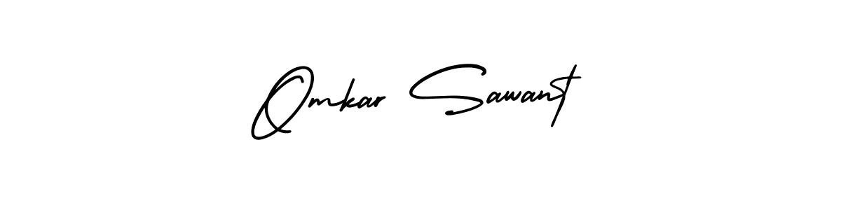 How to make Omkar Sawant signature? AmerikaSignatureDemo-Regular is a professional autograph style. Create handwritten signature for Omkar Sawant name. Omkar Sawant signature style 3 images and pictures png