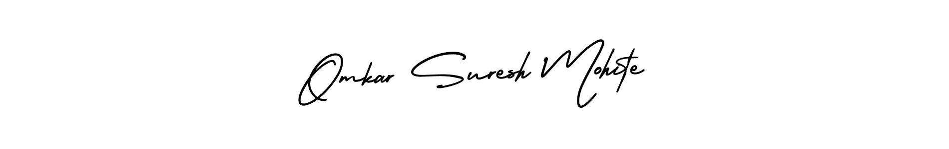 You should practise on your own different ways (AmerikaSignatureDemo-Regular) to write your name (Omkar Suresh Mohite) in signature. don't let someone else do it for you. Omkar Suresh Mohite signature style 3 images and pictures png