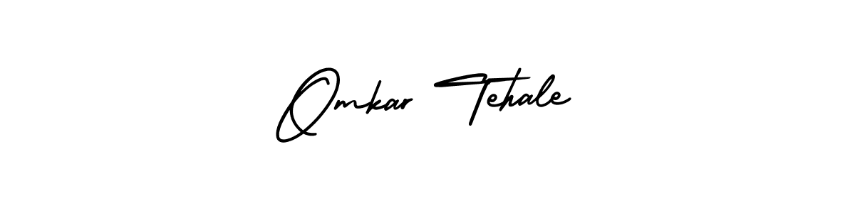 This is the best signature style for the Omkar Tehale name. Also you like these signature font (AmerikaSignatureDemo-Regular). Mix name signature. Omkar Tehale signature style 3 images and pictures png