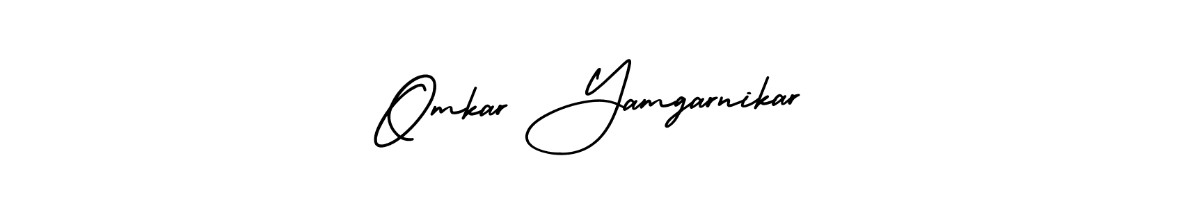 AmerikaSignatureDemo-Regular is a professional signature style that is perfect for those who want to add a touch of class to their signature. It is also a great choice for those who want to make their signature more unique. Get Omkar Yamgarnikar name to fancy signature for free. Omkar Yamgarnikar signature style 3 images and pictures png