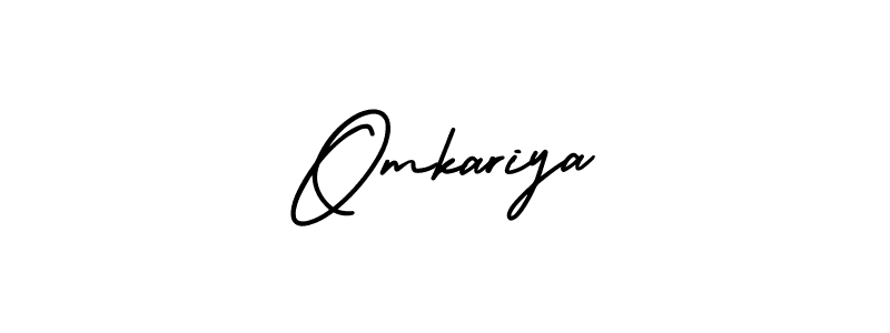 This is the best signature style for the Omkariya name. Also you like these signature font (AmerikaSignatureDemo-Regular). Mix name signature. Omkariya signature style 3 images and pictures png