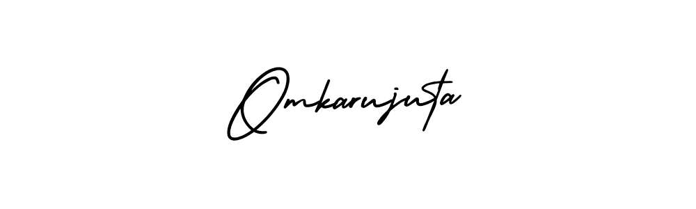 Make a beautiful signature design for name Omkarujuta. Use this online signature maker to create a handwritten signature for free. Omkarujuta signature style 3 images and pictures png