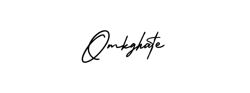 You should practise on your own different ways (AmerikaSignatureDemo-Regular) to write your name (Omkghate) in signature. don't let someone else do it for you. Omkghate signature style 3 images and pictures png