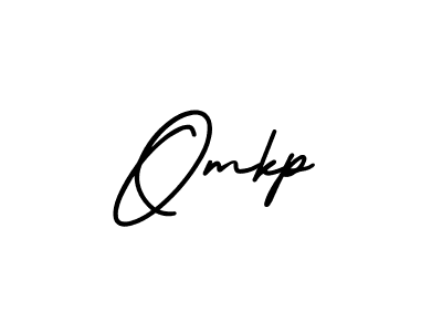 You should practise on your own different ways (AmerikaSignatureDemo-Regular) to write your name (Omkp) in signature. don't let someone else do it for you. Omkp signature style 3 images and pictures png