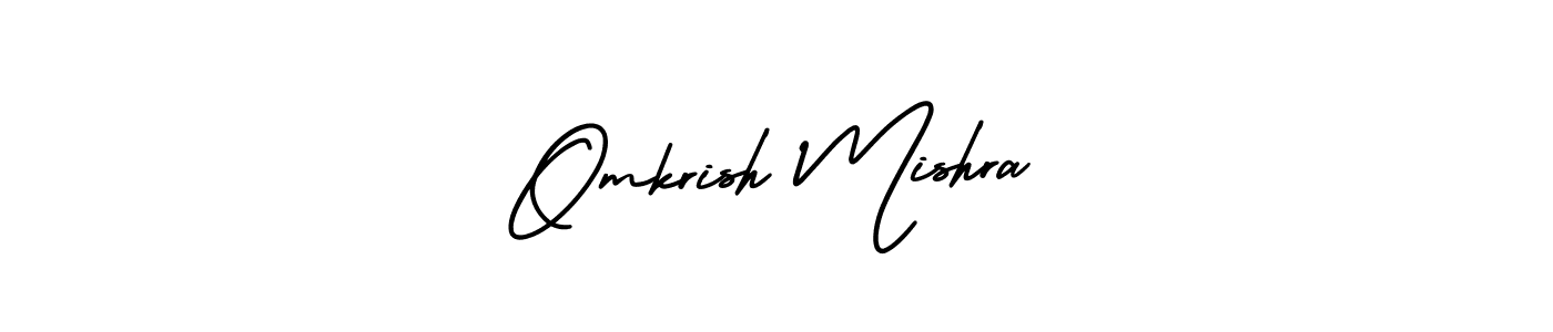 Similarly AmerikaSignatureDemo-Regular is the best handwritten signature design. Signature creator online .You can use it as an online autograph creator for name Omkrish Mishra. Omkrish Mishra signature style 3 images and pictures png