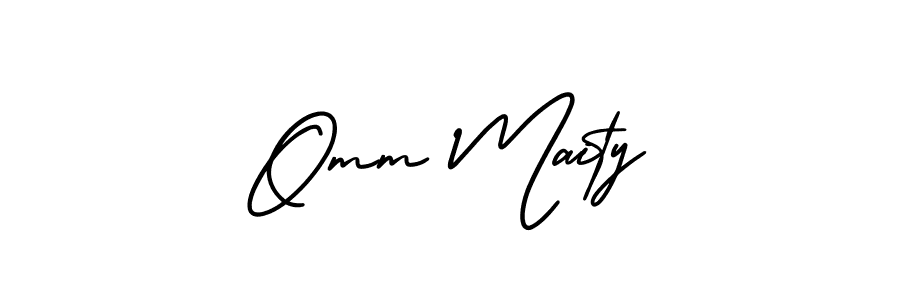 Use a signature maker to create a handwritten signature online. With this signature software, you can design (AmerikaSignatureDemo-Regular) your own signature for name Omm Maity. Omm Maity signature style 3 images and pictures png