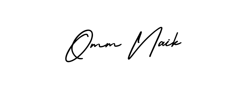 Design your own signature with our free online signature maker. With this signature software, you can create a handwritten (AmerikaSignatureDemo-Regular) signature for name Omm Naik. Omm Naik signature style 3 images and pictures png