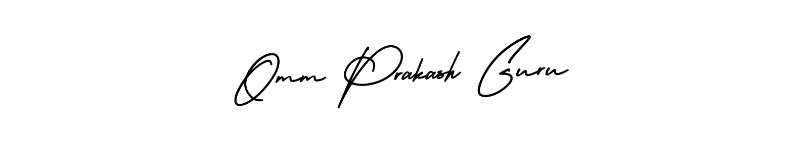 You should practise on your own different ways (AmerikaSignatureDemo-Regular) to write your name (Omm Prakash Guru) in signature. don't let someone else do it for you. Omm Prakash Guru signature style 3 images and pictures png