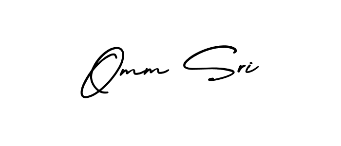 The best way (AmerikaSignatureDemo-Regular) to make a short signature is to pick only two or three words in your name. The name Omm Sri include a total of six letters. For converting this name. Omm Sri signature style 3 images and pictures png