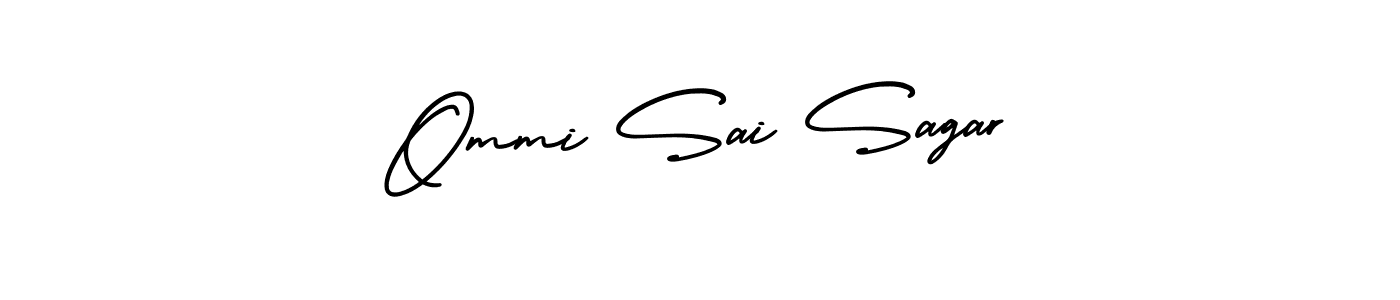 Design your own signature with our free online signature maker. With this signature software, you can create a handwritten (AmerikaSignatureDemo-Regular) signature for name Ommi Sai Sagar. Ommi Sai Sagar signature style 3 images and pictures png