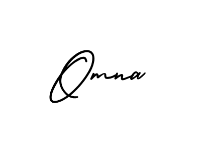 How to make Omna signature? AmerikaSignatureDemo-Regular is a professional autograph style. Create handwritten signature for Omna name. Omna signature style 3 images and pictures png