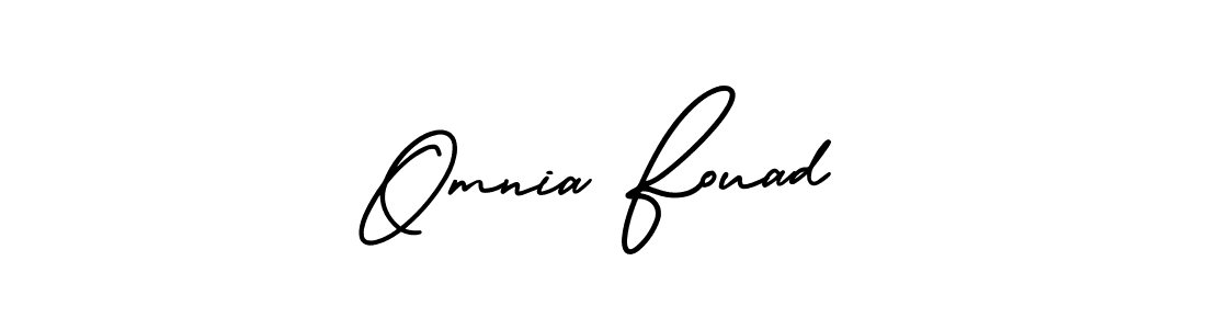 Design your own signature with our free online signature maker. With this signature software, you can create a handwritten (AmerikaSignatureDemo-Regular) signature for name Omnia Fouad. Omnia Fouad signature style 3 images and pictures png