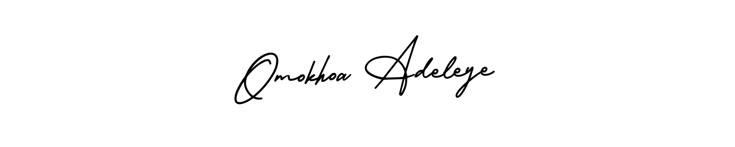 Create a beautiful signature design for name Omokhoa Adeleye. With this signature (AmerikaSignatureDemo-Regular) fonts, you can make a handwritten signature for free. Omokhoa Adeleye signature style 3 images and pictures png