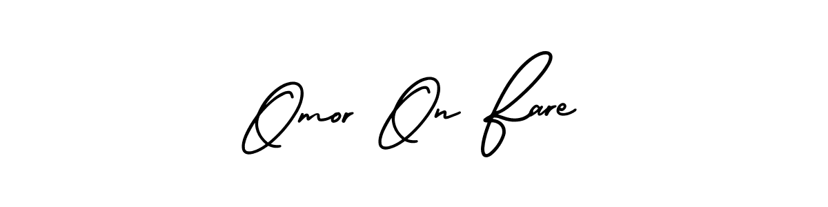 How to Draw Omor On Fare signature style? AmerikaSignatureDemo-Regular is a latest design signature styles for name Omor On Fare. Omor On Fare signature style 3 images and pictures png