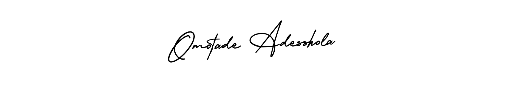 Omotade Adesshola stylish signature style. Best Handwritten Sign (AmerikaSignatureDemo-Regular) for my name. Handwritten Signature Collection Ideas for my name Omotade Adesshola. Omotade Adesshola signature style 3 images and pictures png