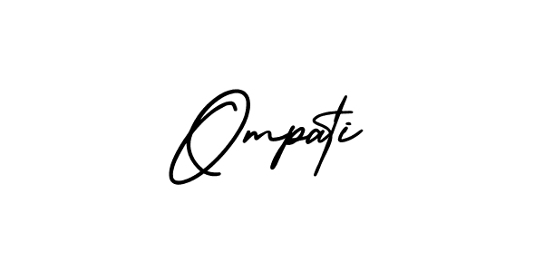 Create a beautiful signature design for name Ompati. With this signature (AmerikaSignatureDemo-Regular) fonts, you can make a handwritten signature for free. Ompati signature style 3 images and pictures png