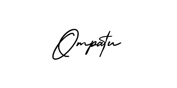 Ompatu stylish signature style. Best Handwritten Sign (AmerikaSignatureDemo-Regular) for my name. Handwritten Signature Collection Ideas for my name Ompatu. Ompatu signature style 3 images and pictures png