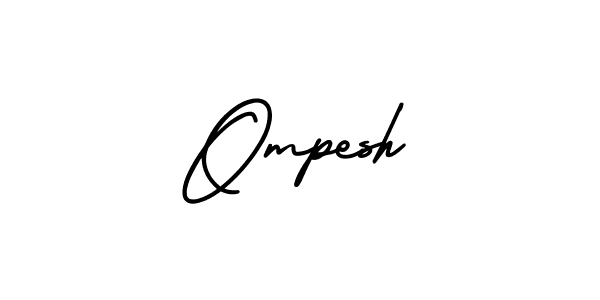 Once you've used our free online signature maker to create your best signature AmerikaSignatureDemo-Regular style, it's time to enjoy all of the benefits that Ompesh name signing documents. Ompesh signature style 3 images and pictures png