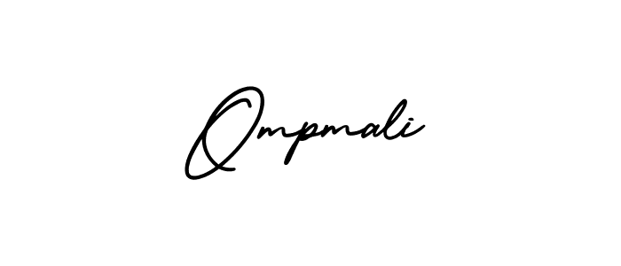 Ompmali stylish signature style. Best Handwritten Sign (AmerikaSignatureDemo-Regular) for my name. Handwritten Signature Collection Ideas for my name Ompmali. Ompmali signature style 3 images and pictures png