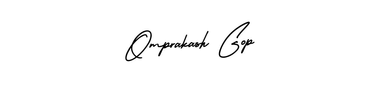 How to make Omprakash Gop name signature. Use AmerikaSignatureDemo-Regular style for creating short signs online. This is the latest handwritten sign. Omprakash Gop signature style 3 images and pictures png