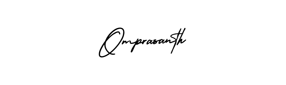 Also You can easily find your signature by using the search form. We will create Omprasanth name handwritten signature images for you free of cost using AmerikaSignatureDemo-Regular sign style. Omprasanth signature style 3 images and pictures png