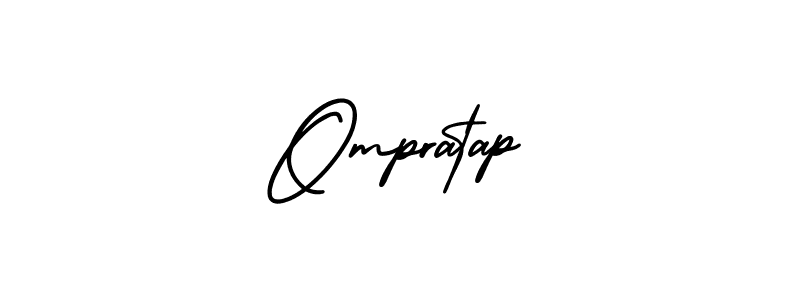 You should practise on your own different ways (AmerikaSignatureDemo-Regular) to write your name (Ompratap) in signature. don't let someone else do it for you. Ompratap signature style 3 images and pictures png