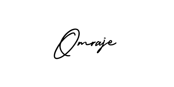 How to make Omraje name signature. Use AmerikaSignatureDemo-Regular style for creating short signs online. This is the latest handwritten sign. Omraje signature style 3 images and pictures png