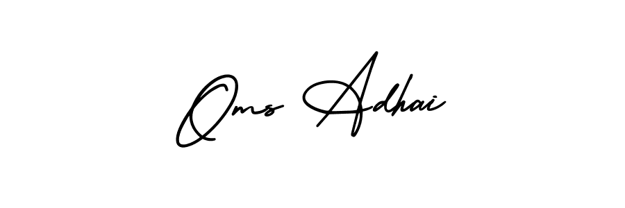 Make a short Oms Adhai signature style. Manage your documents anywhere anytime using AmerikaSignatureDemo-Regular. Create and add eSignatures, submit forms, share and send files easily. Oms Adhai signature style 3 images and pictures png