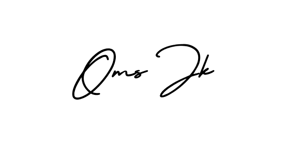 AmerikaSignatureDemo-Regular is a professional signature style that is perfect for those who want to add a touch of class to their signature. It is also a great choice for those who want to make their signature more unique. Get Oms Jk name to fancy signature for free. Oms Jk signature style 3 images and pictures png
