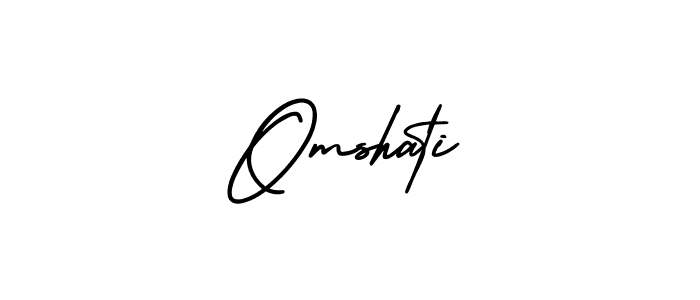 Use a signature maker to create a handwritten signature online. With this signature software, you can design (AmerikaSignatureDemo-Regular) your own signature for name Omshati. Omshati signature style 3 images and pictures png