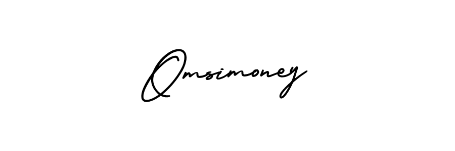 How to Draw Omsimoney signature style? AmerikaSignatureDemo-Regular is a latest design signature styles for name Omsimoney. Omsimoney signature style 3 images and pictures png