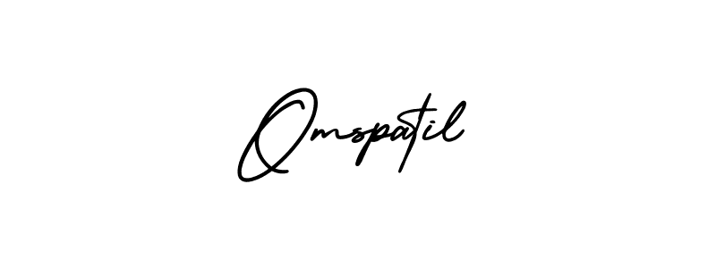 How to make Omspatil signature? AmerikaSignatureDemo-Regular is a professional autograph style. Create handwritten signature for Omspatil name. Omspatil signature style 3 images and pictures png