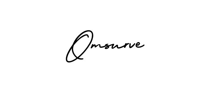 The best way (AmerikaSignatureDemo-Regular) to make a short signature is to pick only two or three words in your name. The name Omsurve include a total of six letters. For converting this name. Omsurve signature style 3 images and pictures png