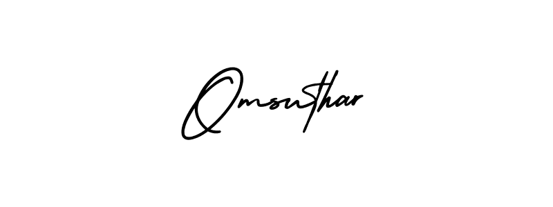Use a signature maker to create a handwritten signature online. With this signature software, you can design (AmerikaSignatureDemo-Regular) your own signature for name Omsuthar. Omsuthar signature style 3 images and pictures png