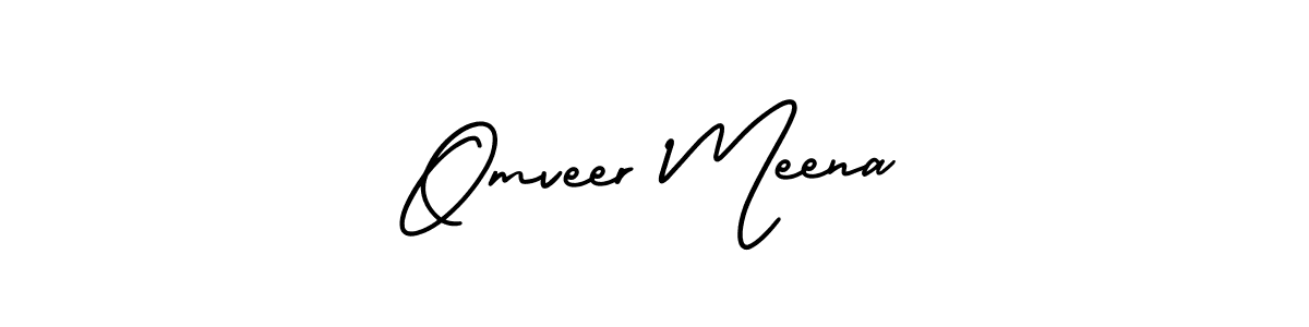 if you are searching for the best signature style for your name Omveer Meena. so please give up your signature search. here we have designed multiple signature styles  using AmerikaSignatureDemo-Regular. Omveer Meena signature style 3 images and pictures png